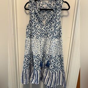 New MudPie medium ELGIN SWING DRESS BLUE